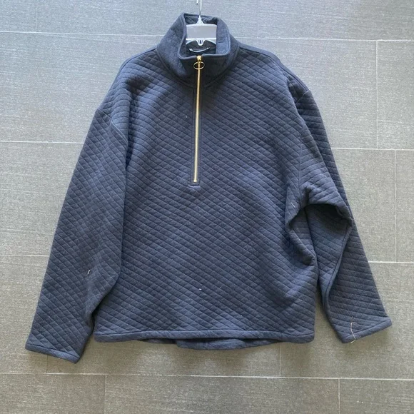 Half Zip Quilted Sweater - Picture 2 of 10